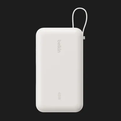 Зарядний пристрій Power Bank Belkin 20000мАh, 45W, з інтегрованим кабелем USB-C (Sand) в Чернігові