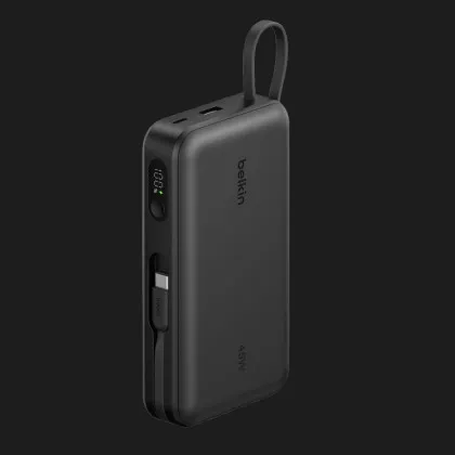 Зарядний пристрій Power Bank Belkin 20000мАh, 45W, з інтегрованим кабелем USB-C (Black) в Чернігові