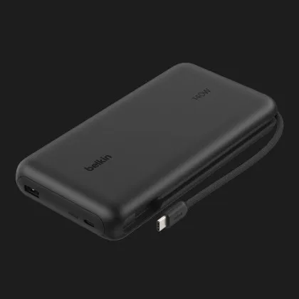 Зарядний пристрій Power Bank Belkin 25000мАh, 158W, з інтегрованим кабелем USB-C (Black) в Чернігові