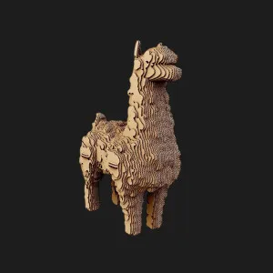 Картонний 3D пазл-конструктор Cartonic Альпака (Alpaca) (CARTALPACA)
