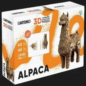 Картонний 3D пазл-конструктор Cartonic Альпака (Alpaca) (CARTALPACA)