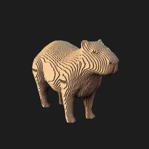 Картонный 3D пазл-конструктор Cartonic Капибара (Capybara) (CARTCAPY)
