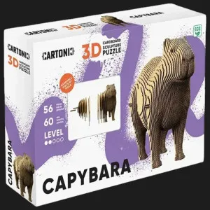 Картонный 3D пазл-конструктор Cartonic Капибара (Capybara) (CARTCAPY)