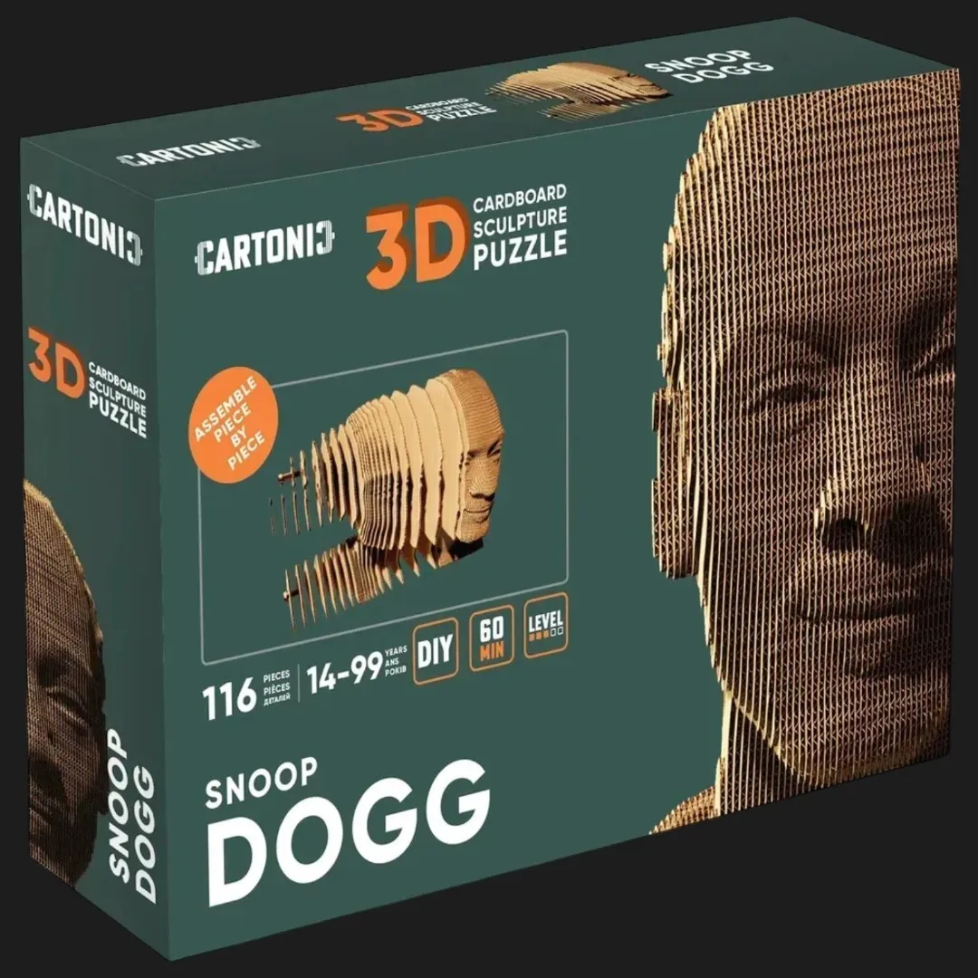 Картонний 3D пазл-конструктор Cartonic Снуп Догг (Snoop Dogg) (CARTMSND)