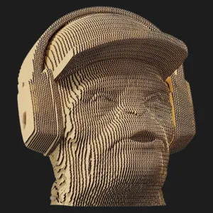 Картонный 3D-пазл-конструктор Cartonic Три мудрые обезьяны. Не слышать зла (Three Wise Monkeys. Hear No Evil) (CARTHEAR)