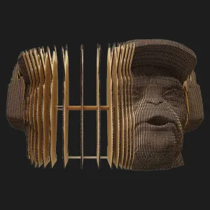 Картонный 3D-пазл-конструктор Cartonic Три мудрые обезьяны. Не слышать зла (Three Wise Monkeys. Hear No Evil) (CARTHEAR)