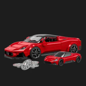 Коллекционная машинка-конструктор Mattel Brick Shop Speed ​​— Maserati (JFR90) (Red)