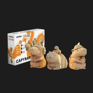 Картонный 3D пазл-конструктор Cartonic Трио капибар (Capybara Trio) (CARTCAPYTRIO)