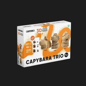 Картонный 3D пазл-конструктор Cartonic Трио капибар (Capybara Trio) (CARTCAPYTRIO)