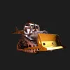 Коллекционная модель-конструктор Metal Time Graceful CAT Бульдозер механический двухцветный (MT073)