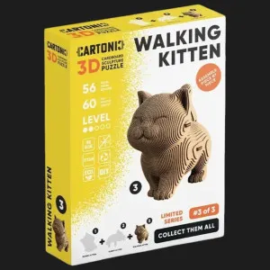Картонний 3D пазл-конструктор Cartonic Walking kitten (CARTMNWALK)