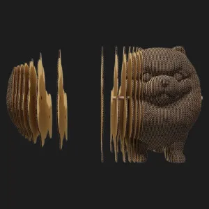 Картонный 3D-пазл-конструктор Cartonic Померанский шпиц (Pomeranian spitz) (CARTSPITS)