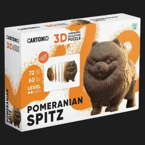 Картонный 3D-пазл-конструктор Cartonic Померанский шпиц (Pomeranian spitz) (CARTSPITS)