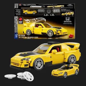 Коллекционная машинка-конструктор Mattel Brick Shop Speed ​​— Honda S2000 (JFR88) (Yellow)