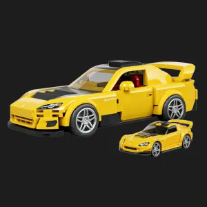 Коллекционная машинка-конструктор Mattel Brick Shop Speed ​​— Honda S2000 (JFR88) (Yellow)