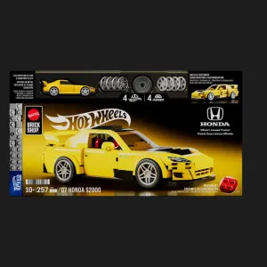 Коллекционная машинка-конструктор Mattel Brick Shop Speed ​​— Honda S2000 (JFR88) (Yellow)