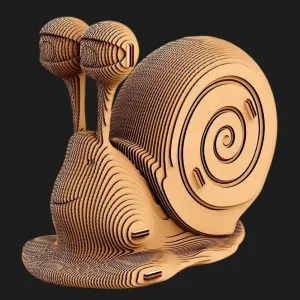 Картонный 3D-пазл-конструктор Cartonic Улитка (Snail) (CARTSNAIL)