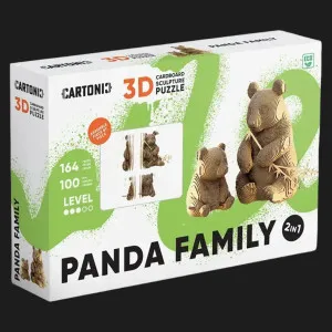 Картонный 3D-пазл-конструктор Cartonic Семья панд (Panda family) (CARTPANDAFAM)