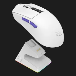 Беспроводная игровая мышь Gaming Jester 8K with Charging Dock (White/Purple) (WMJSCD022017) в Дрогобыче