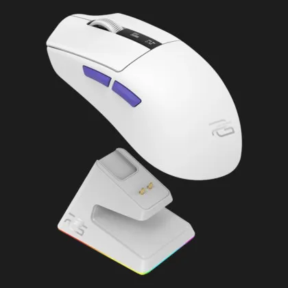 Беспроводная игровая мышь Gaming Jester 8K with Charging Dock (White/Purple) (WMJSCD022017)