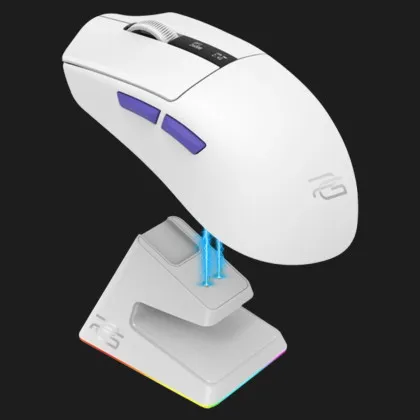 Беспроводная игровая мышь Gaming Jester 8K with Charging Dock (White/Purple) (WMJSCD022017)