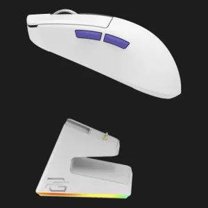 Беспроводная игровая мышь Gaming Jester 8K with Charging Dock (White/Purple) (WMJSCD022017) в Дрогобыче