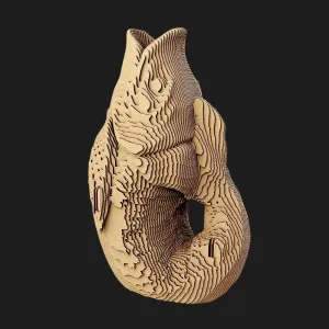 Картонный 3D-пазл-конструктор Cartonic Fish Vase (CARTVASEF)