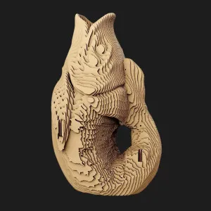 Картонный 3D-пазл-конструктор Cartonic Fish Vase (CARTVASEF)
