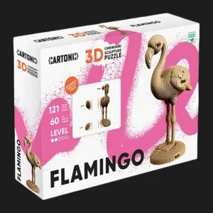Картонный 3D-пазл-конструктор Cartonic Фламинго (Flamingo) (CARTFLAM)