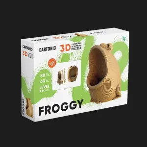 Картонный 3D-пазл-конструктор Cartonic Лягушонок (Froggy) (CARTFROGHOL)
