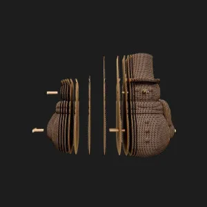 Картонный 3D-пазл-конструктор Cartonic Пряничный человечек и Снеговик (Gingerbread man and snowman) (CARTGINGER)