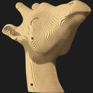 Картонный 3D-пазл-конструктор Cartonic Жирафа (Giraffe) (CARTGIR)