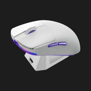 Беспроводная игровая мышь Proove Gaming Superfight Wireless with charging dock (White/Purple) (WMSW00122002) в Дрогобыче