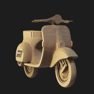 Картонный 3D пазл-конструктор Cartonic Скутер (Scooter) (CARTSCOO)