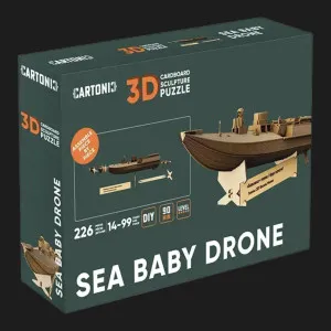 Картонный 3D пазл-конструктор Cartonic Морской дрон (Sea baby drone) (CARTSEABABY)