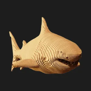 Картонний 3D пазл-конструктор Cartonic Акула (Shark) (CARTSHARK)