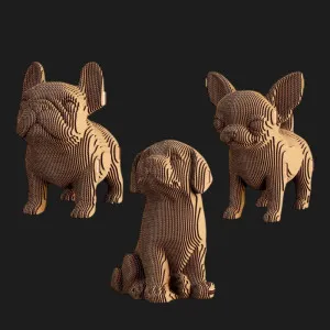 Картонный 3D-пазл-конструктор Cartonic Три щенка (Puppies trio) (CARTPUPPIES)