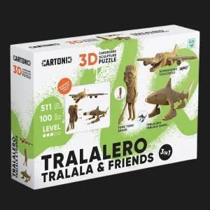 Картонний 3D пазл-конструктор Cartonic Tralalero Tralala and friends (CARTTRALALA)