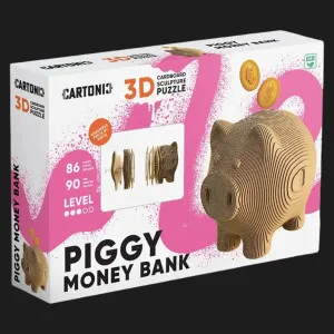 Картонный 3D-пазл-конструктор Cartonic Свинка-копилка (Piggy money bank) (CARTPIGGY)