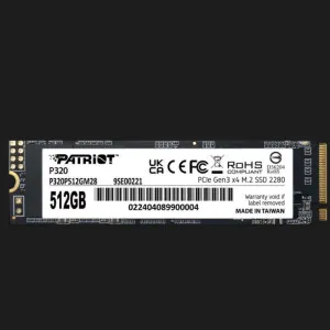 SSD накопичувач Patriot P320 512GB NVMe PCIe 3.0 (P320P512GM28)