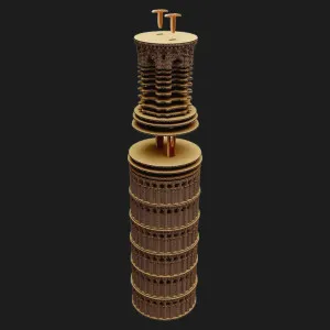 Картонный 3D-пазл-конструктор Cartonic Пизанская башня (Leaning tower of Pisa) (CARTPISA)