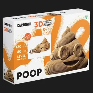 Картонный 3D-пазл-конструктор Cartonic Какашка (Poop) (CARTMPOO)