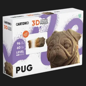Картонный 3D-пазл-конструктор Cartonic Мопс (Pug) (CARTPUG)