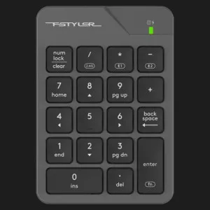 Клавіатура цифрова A4Tech FBK21C (Smoky Gray)