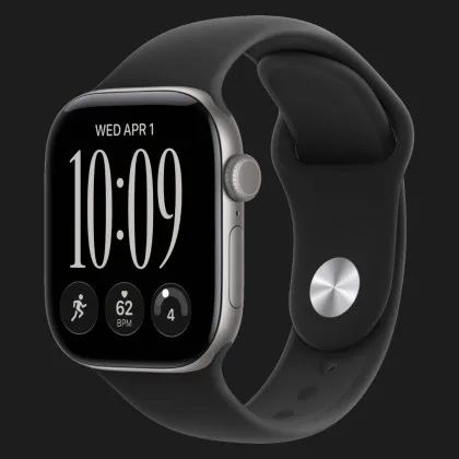 Apple Watch Series 12 GPS, 46mm Space Gray Aluminum Case with Black Sport Band (M/L)