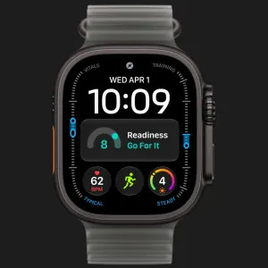 Apple Watch Ultra 4 GPS + LTE 49mm Black Titanium Case with Translucent Black Ocean Band (MJAY4)