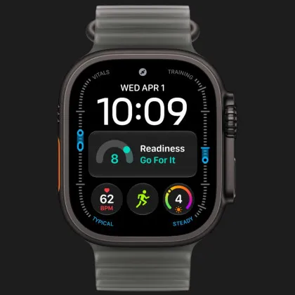 Apple Watch Ultra 4 GPS + LTE 49mm Black Titanium Case with Translucent Black Ocean Band