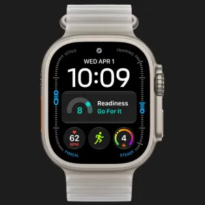 Apple Watch Ultra 4 GPS + LTE 49mm Natural Titanium Case with Translucent Gray Ocean Band (MJAD4)