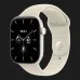 Apple Watch Series 12 GPS + LTE, 42mm Pearl White Ceramic Case with Sand Sport Band (M/L)