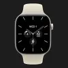 Apple Watch Series 12 GPS + LTE, 42mm Pearl White Ceramic Case with Sand Sport Band (M/L)